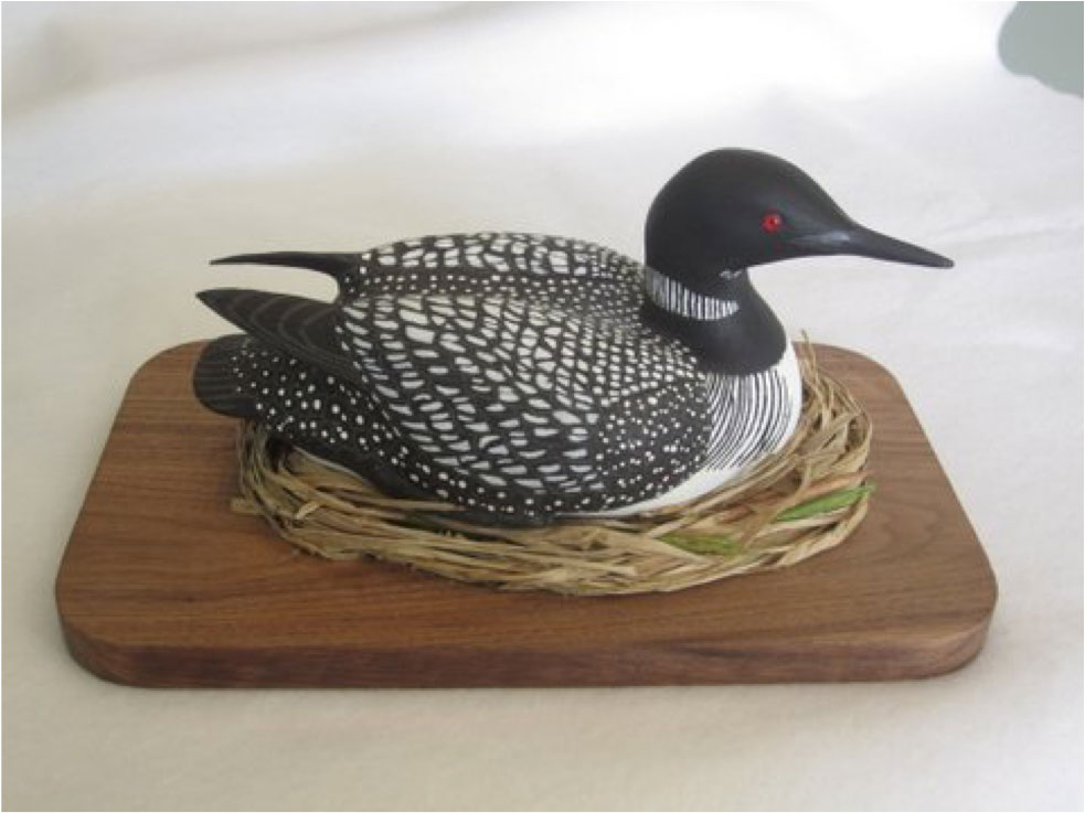 Carver: Barry Saunders
Title: Northern (Common) Loon - STAGE 1
Wood: Yellow Cedar
Dimension: 50% Live Size
Finish: Acrylics
