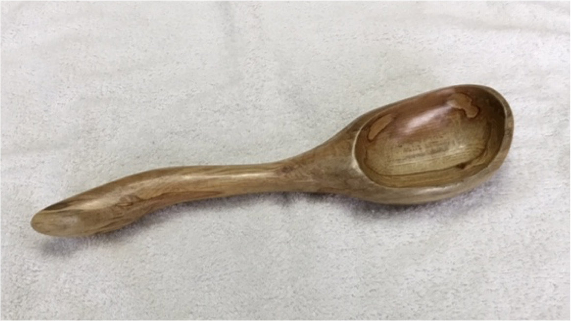 Carver: Larry Shable
Title: Funky Spoon
Wood: Driftwood
Dimension: 13”
Finish: Tung Oil