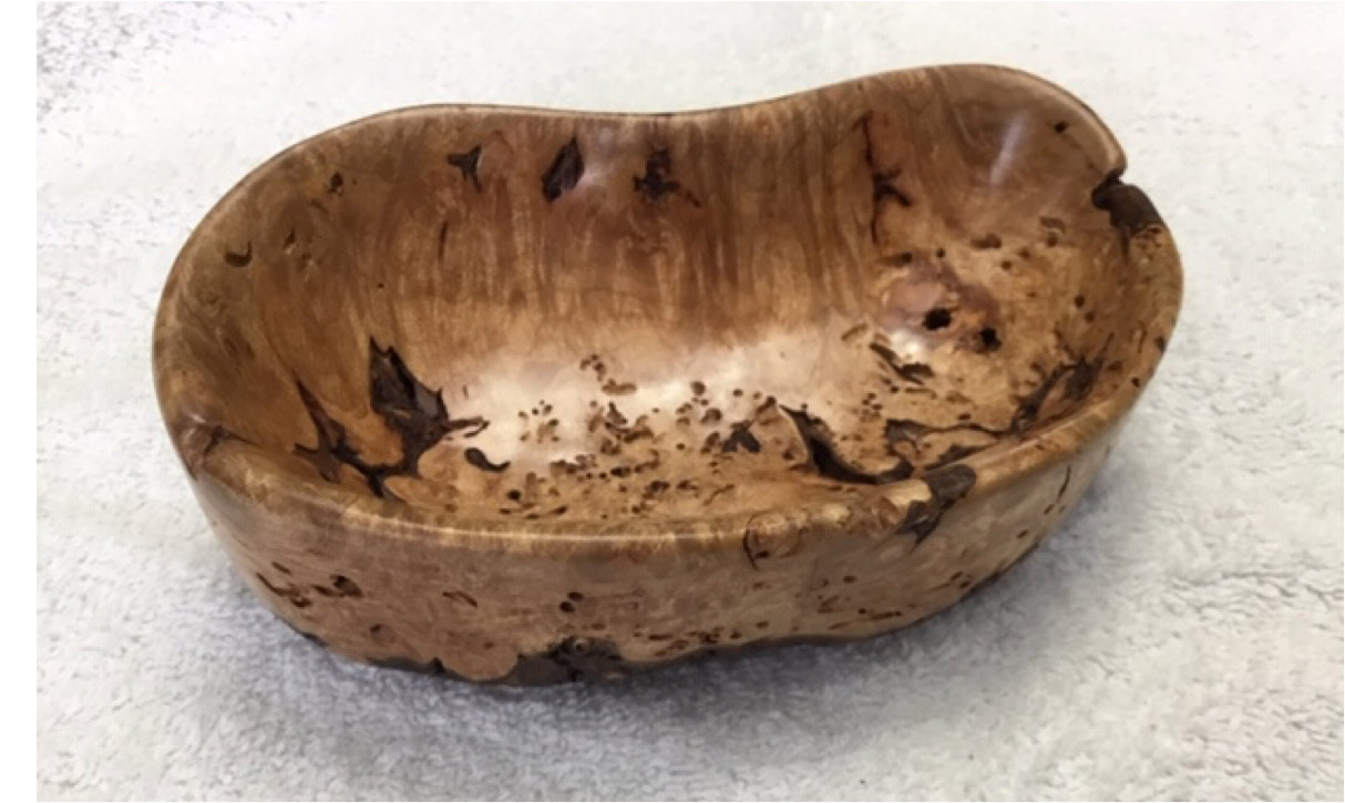 Carver: Larry Shable
Title: Carved Bowl
Wood: Burl
Dimension: 7”
Finish: Tung Oil